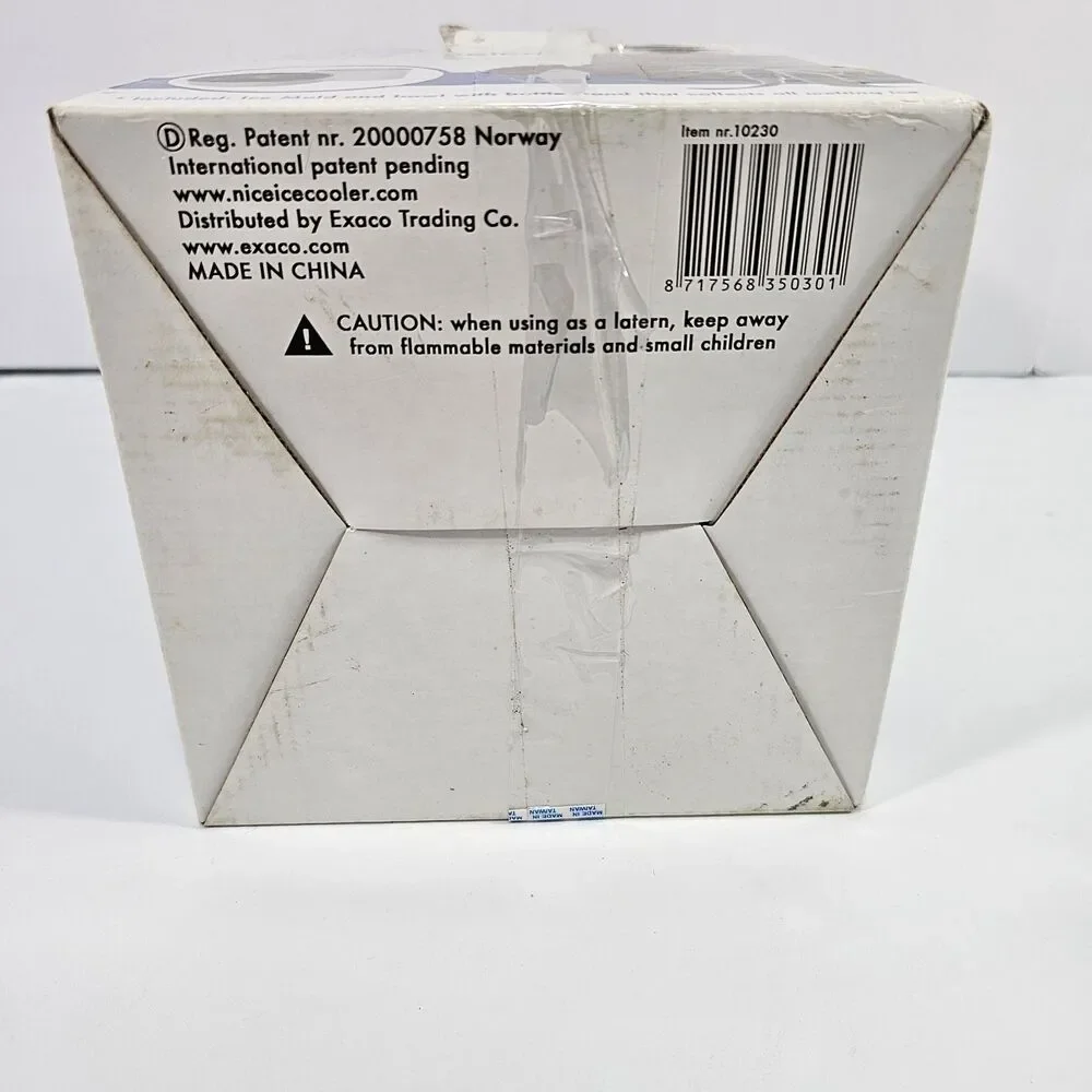 Nice Ice Norwegian Ice Cooler Mold Wine Bottle Chiller NIB